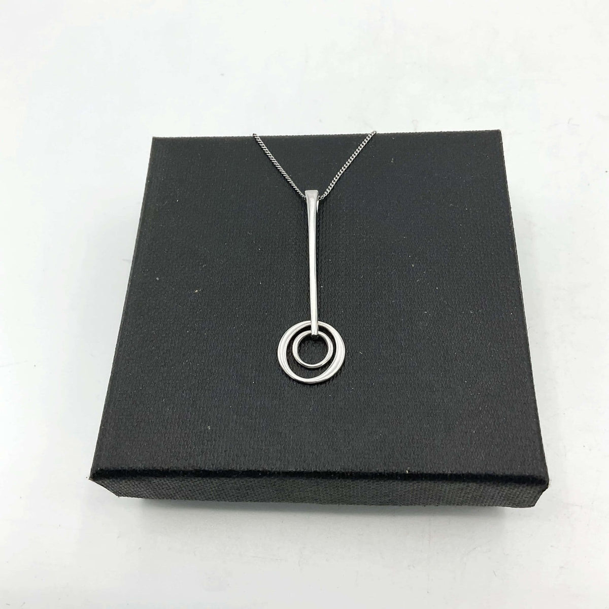 Silver Bar Pendant Necklace - Beeches Vintage