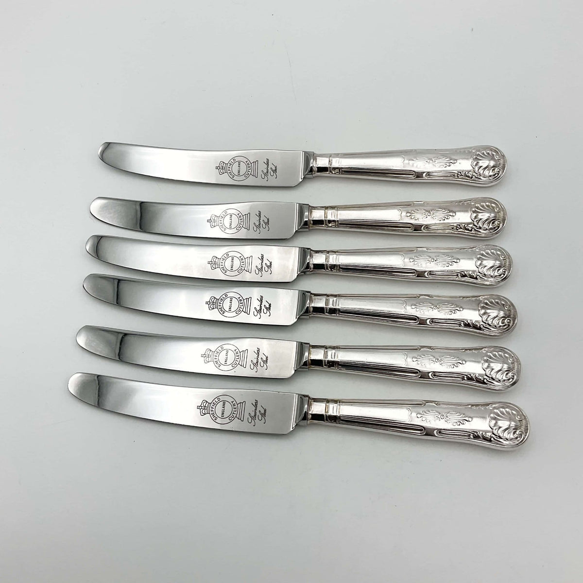 Silver Plated Dessert Knives Set - Beeches Vintage