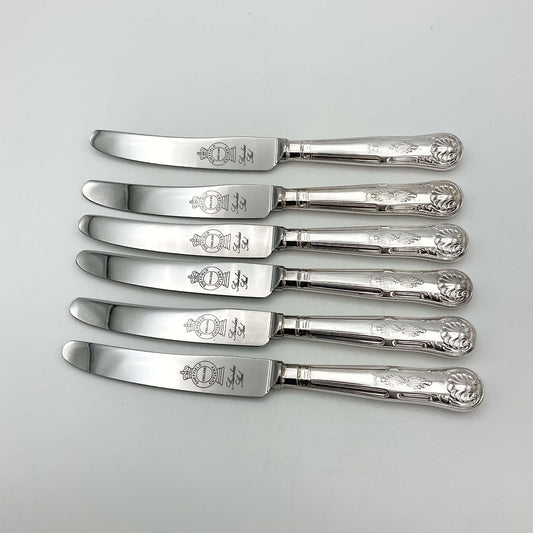 Silver Plated Dessert Knives Set - Beeches Vintage