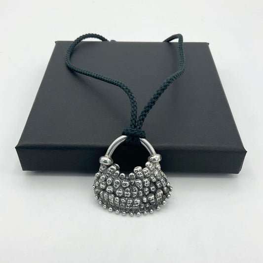 Solid Silver Boho Pendant Necklace, Skull Necklace, Sterling Silver Pendant - Beeches Vintage