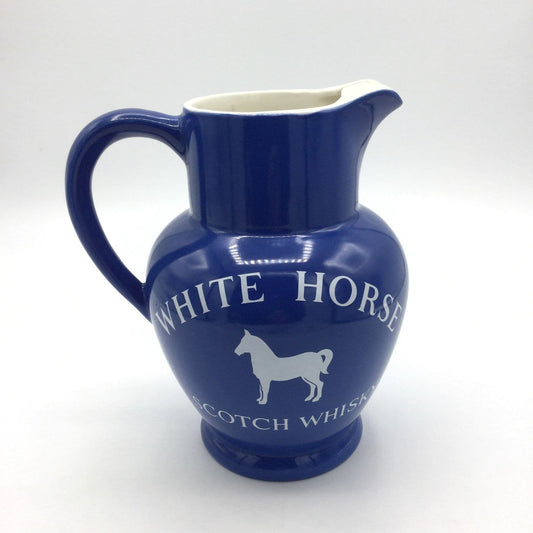 Vintage 1950s White Horse Scotch Whisky Water Jug - Beeches Vintage