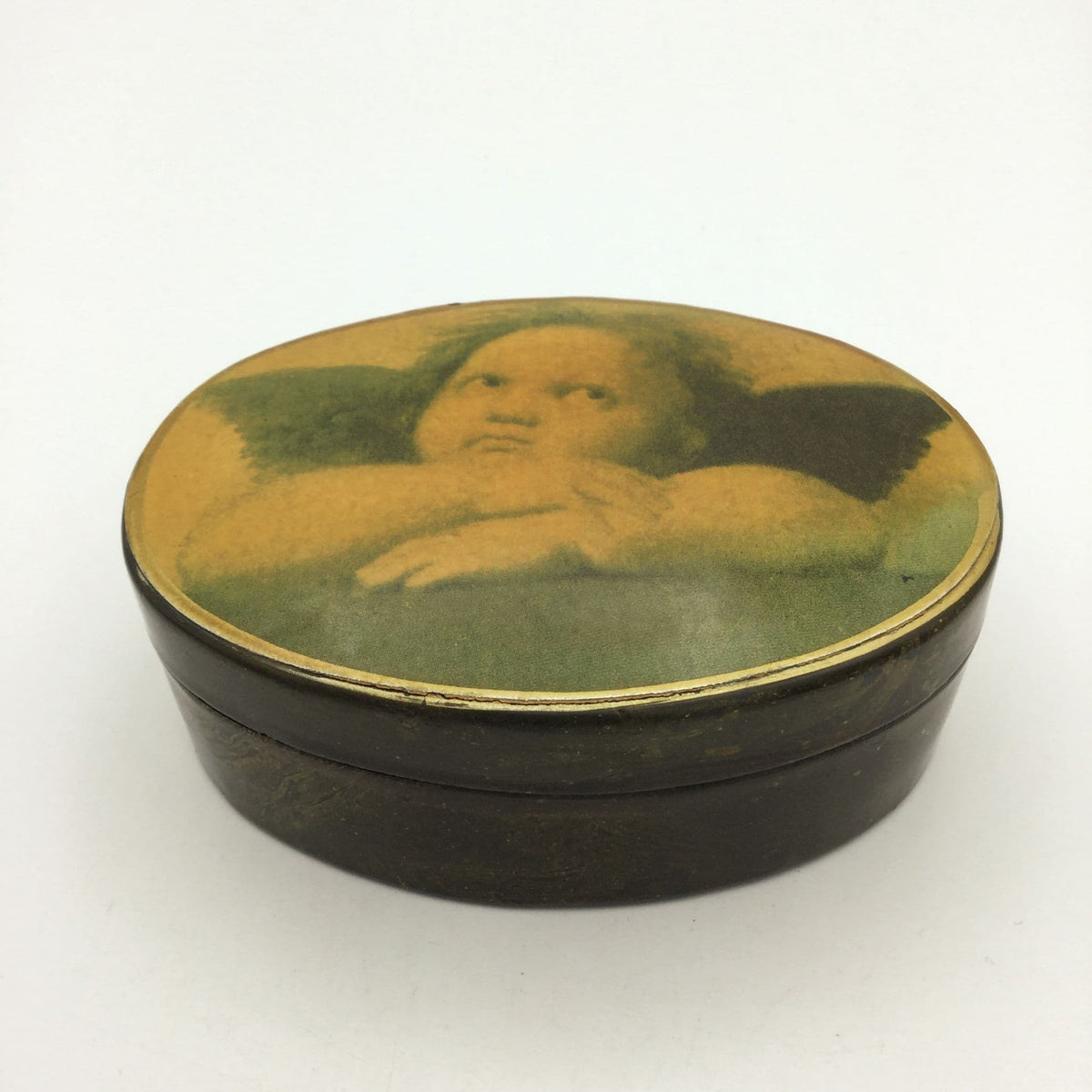 Vintage Wooden Trinket Box, Cherub Design - Beeches Vintage