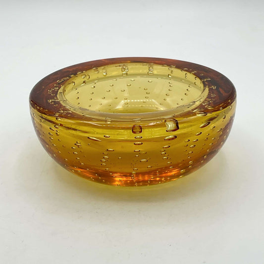 Whitefriars 1960s Tangerine Glass Bowl - Beeches Vintage